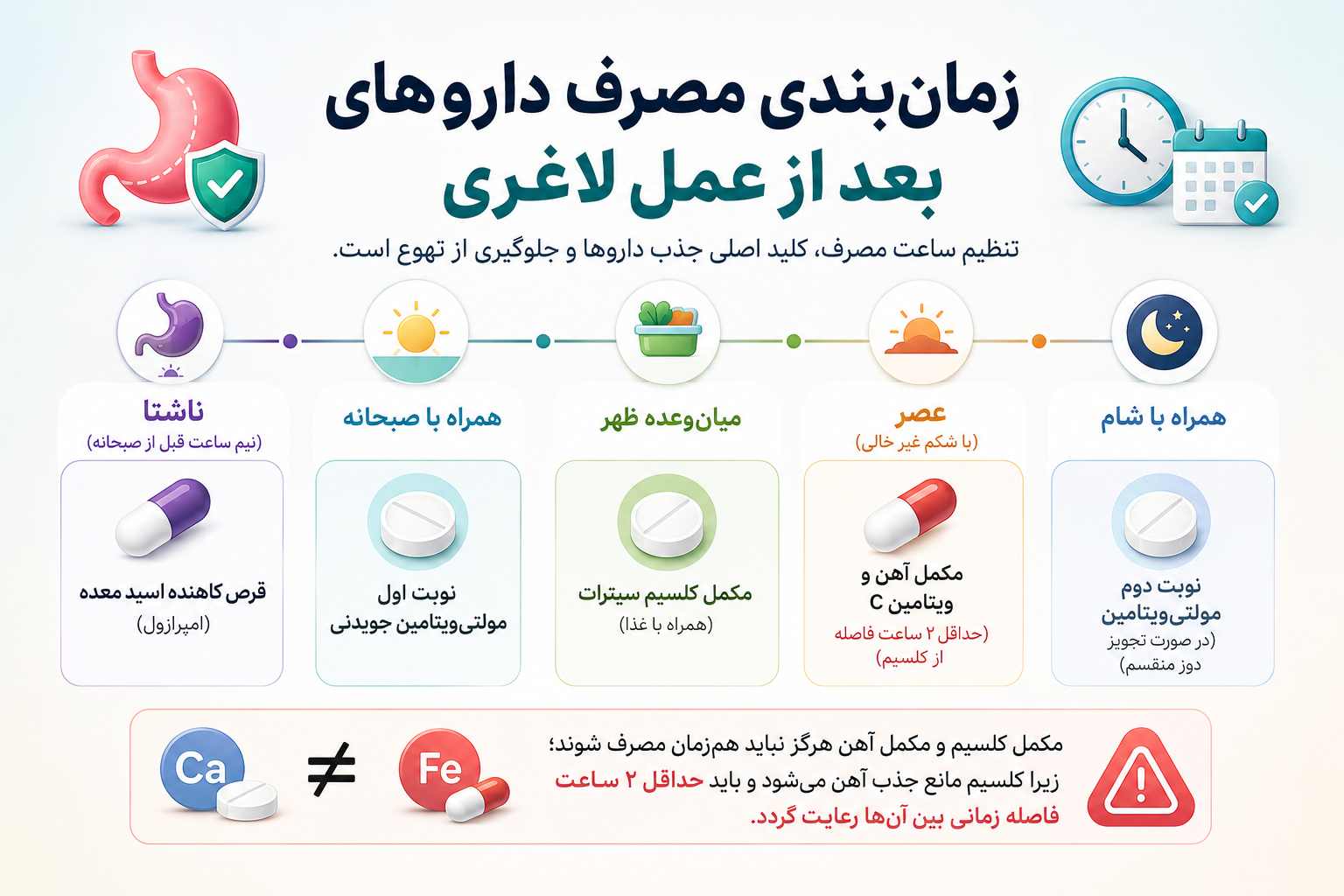 زمان‌بندی مصرف داروهای بعد از عمل لاغری